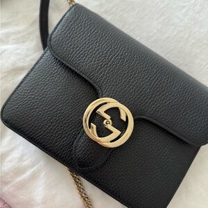 Gucci Black Leather Crossbody Bag
